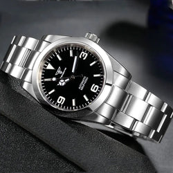 Elegant Automatic Watch with Stainless Steel Band