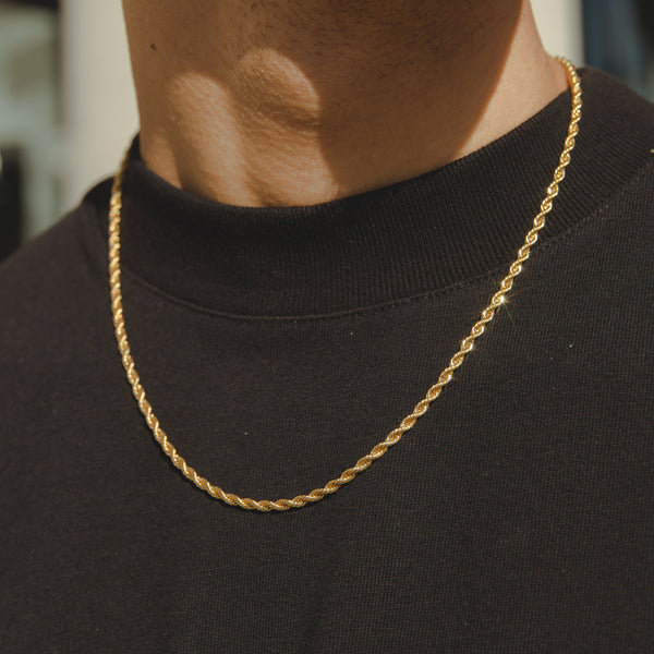 3mm Rope Chain - Gold